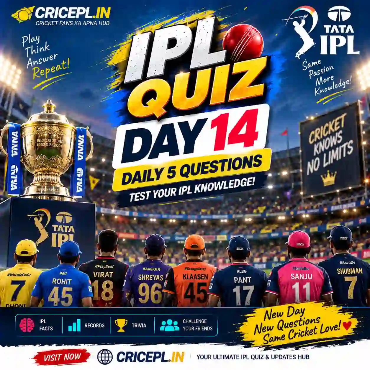 IPL Quiz Day 14 Daily 5 Questions