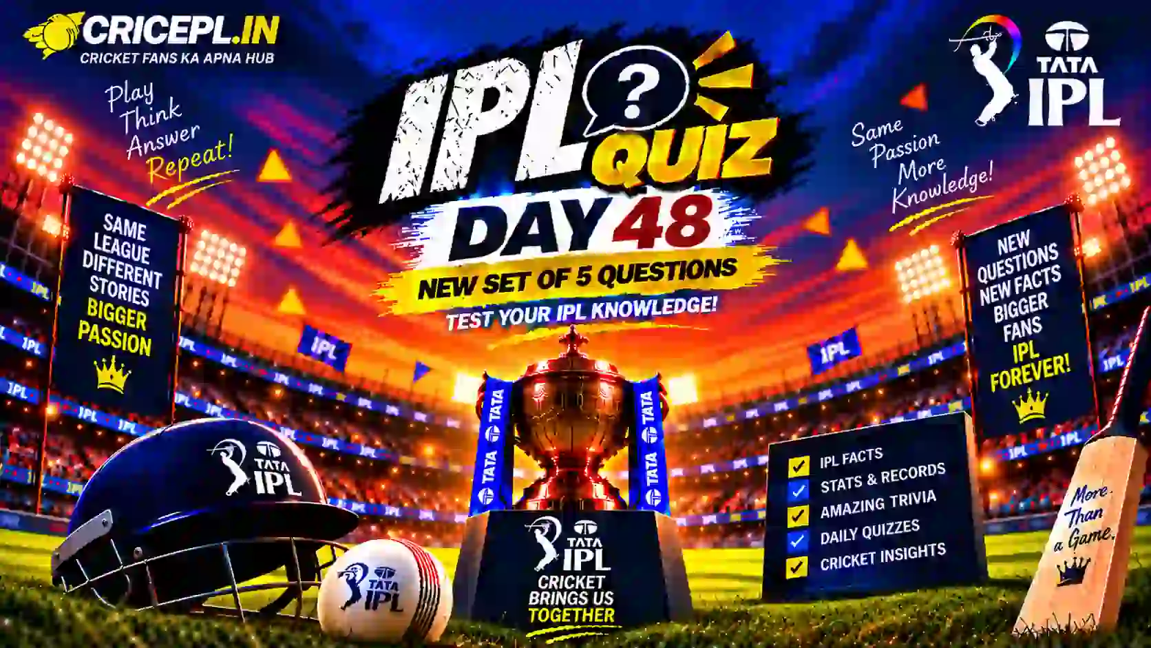 IPL Quiz Day 48 - IPL 2020 Delhi Capitals Cricket Quiz
